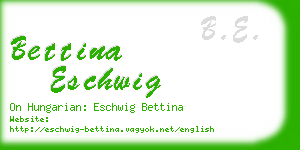 bettina eschwig business card